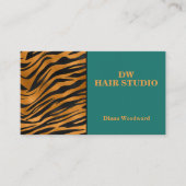 モダンカラフルGreenガーリー Business Card 名刺 (正面)