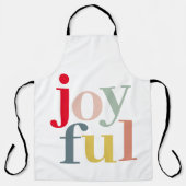 モダンカラフルJoyful Christmas Holiday Gift エプロン (正面)