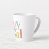 モダンカラフルJoyful Christmas Holiday Gift カフェラテマグ (右アングル)