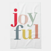モダンカラフルJoyful Christmas Holiday Gift キッチンタオル (縦)