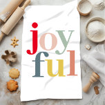 モダンカラフルJoyful Christmas Holiday Gift キッチンタオル<br><div class="desc">モダンカラフルJoyful Christmas Holiday Gift</div>