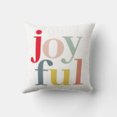 モダンカラフルJoyful Christmas Holiday Gift クッション (裏面)