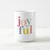 モダンカラフルJoyful Christmas Holiday Gift コーヒーマグカップ (中央)