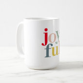 モダンカラフルJoyful Christmas Holiday Gift コーヒーマグカップ (正面左)