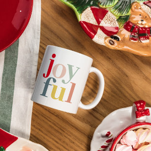 モダンカラフルJoyful Christmas Holiday Gift コーヒーマグカップ