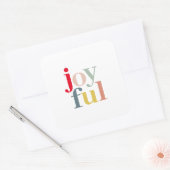 モダンカラフルJoyful Christmas Holiday Gift スクエアシール (封筒)