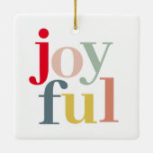 モダンカラフルJoyful Christmas Holiday Gift セラミックオーナメント (裏面)