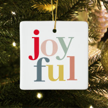 モダンカラフルJoyful Christmas Holiday Gift