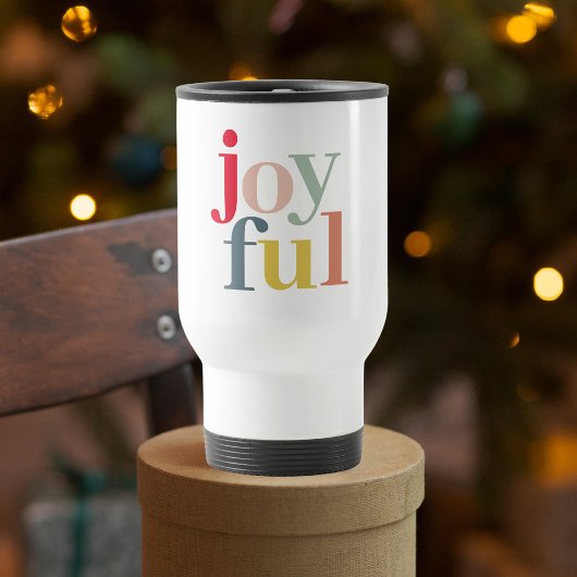 モダンカラフルJoyful Christmas Holiday Gift トラベルマグ