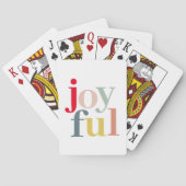 モダンカラフルJoyful Christmas Holiday Gift トランプ (裏面)