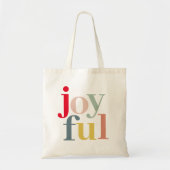 モダンカラフルJoyful Christmas Holiday Gift トートバッグ (正面)