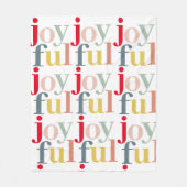 モダンカラフルJoyful Christmas Holiday Gift フリースブランケット (正面)