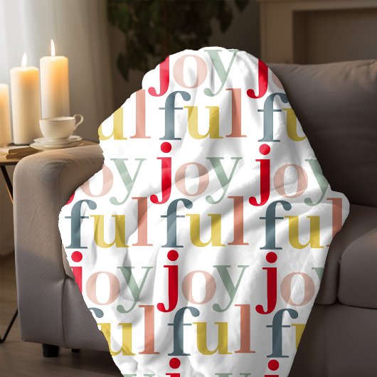 モダンカラフルJoyful Christmas Holiday Gift フリースブランケット