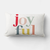 モダンカラフルJoyful Christmas Holiday Gift ランバークッション (正面)