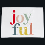 モダンカラフルJoyful Christmas Holiday Gift ラージペーパーバッグ<br><div class="desc">モダンカラフルJoyful Christmas Holiday Gift</div>