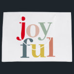モダンカラフルJoyful Christmas Holiday Gift ラージペーパーバッグ<br><div class="desc">モダンカラフルJoyful Christmas Holiday Gift</div>