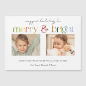 モダンカラフルMerry&Brightタイポグラフィ2枚の写真 (正面)