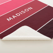 モダンカラフルPinks Colorblock名パーソナライズされた シェルパブランケット (3/4)