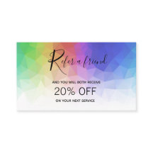 モダンカラフルRainbow Polygon – 参照カード