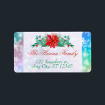 モダンカラフルSnowflake Winter Christmas Address ラベル<br><div class="desc">クリスマスアドレス。雪モダンカラフル片の冬のクリスマス住所 シール。メリークリスマスカードブルーの雪片。フェスティバルの渦巻きと雪の結晶のパタースタイリッシュンを持つカラフルの友人のためのメリークリスマスラベルは、あなたの友達が今の休暇のシーズン最高のすべてのことを望む。クリスマスホリデーラベルのためのエレガンスとパーソナライゼーションの完璧なブレンド。</div>