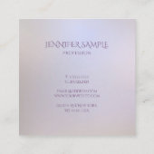 モダンカラーエレガントシンプルデザインテンプレートシック スクエア名刺 (裏面)