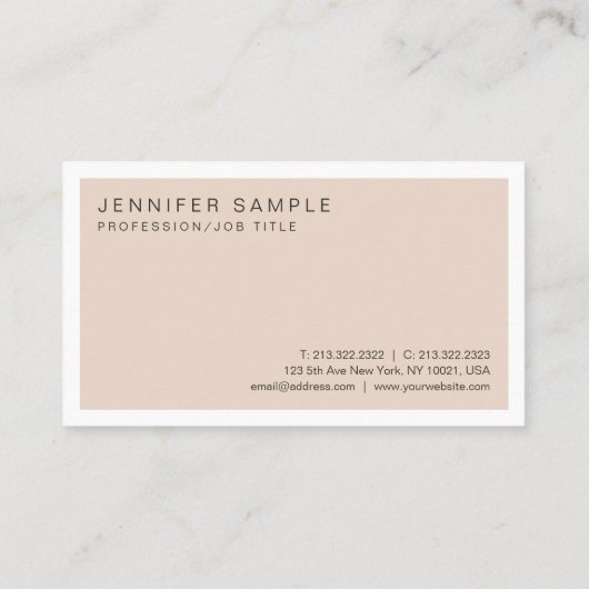 モダンカラースタイリッシュトレンディーデザイングラマー 名刺 (裏面)