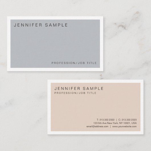 モダンカラースタイリッシュトレンディーデザイングラマー 名刺 (正面/裏面)