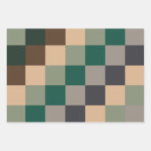 モダンカラーチェッカーズ チェッカーボード ラッピングペーパーシート (正面3)