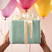 モダンカラー – グレーシッシュセージ包み紙転が ラッピングペーパー