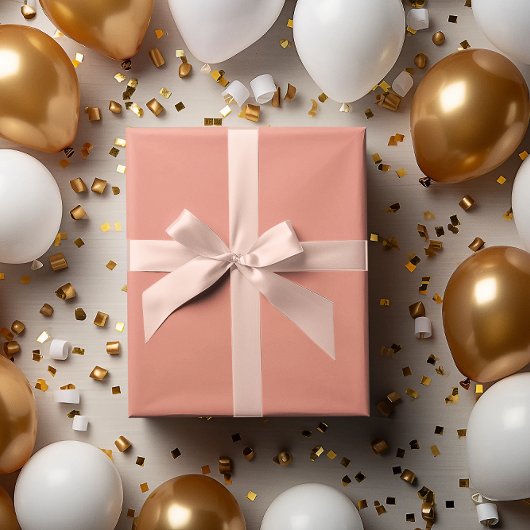 モダンカラー – ソフトピーチラッピング紙転が ラッピングペーパー