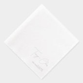 モダンカリグラフィミニマ結婚リストブライダル 箔ナプキン (右)