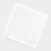 モダンカリグラフィミニマ結婚リストブライダル 箔ナプキン (左)