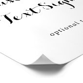 モダンカリグラフィーカスタムテキストサイン ポスター (角)