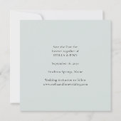 モダンカリグラフィーフォトウェディング セーブザデート (裏面)