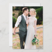 モダンカリグラフィー写真オーバーレイウェディング 招待状 (裏面)