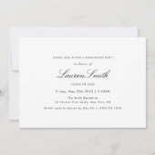 モダンカリグラフィー写真卒業パーティー 招待状 (裏面)