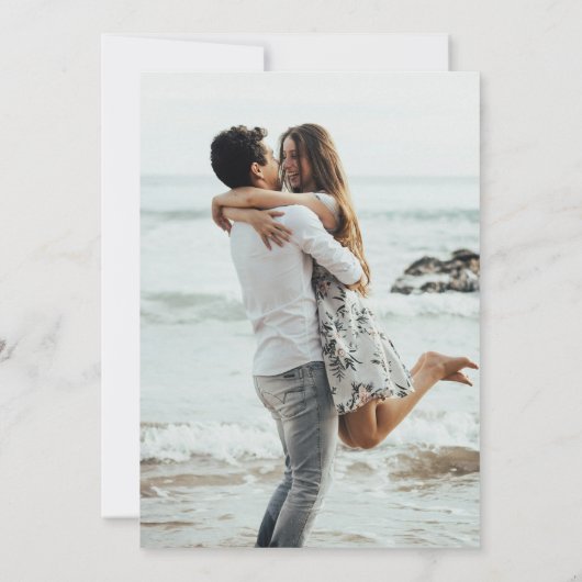 モダンカリグラフィー写真 フォーゴールド 結婚式 招待状 (裏面)