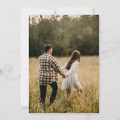 モダンカリグラフィー写真QRコード付き ブライダルシャワー 招待状 (裏面)