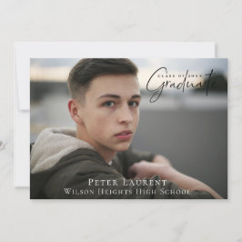 モダンカリグラフィー卒業写真 案内状