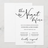 モダンカリグラフィー手書きレタリングリハーサル 招待状 (正面/裏面)