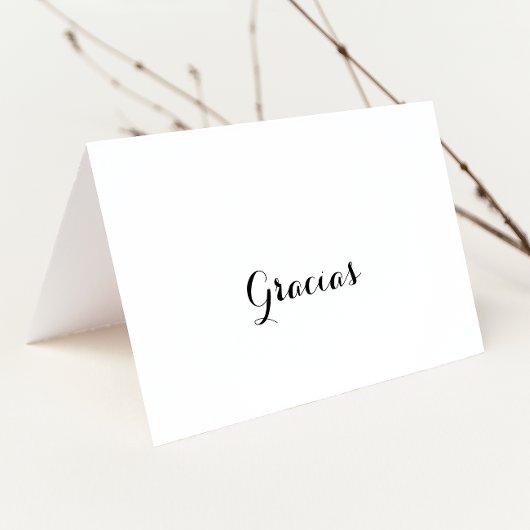 モダンカリグラフィー折りたたみウェディング グラシアス カード