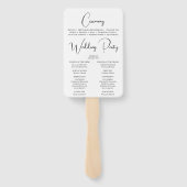 モダンカリグラフィー結婚式プログラム ハンドファン (裏面)