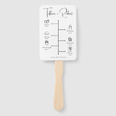 モダンカリグラフィー結婚式プログラム ハンドファン (正面)