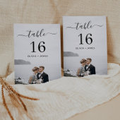 モダンカリグラフィー結婚式写真テーブルナンバー テーブルナンバー