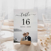 モダンカリグラフィー結婚式写真テーブルナンバー テーブルナンバー