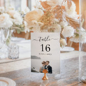 モダンカリグラフィー結婚式写真テーブルナンバー テーブルナンバー