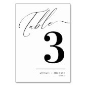 モダンカリグラフィー結婚式席次 テーブルナンバー (正面)
