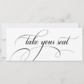 モダンカリグラフィー結婚式 着席案内トップカード 招待状 (裏面)