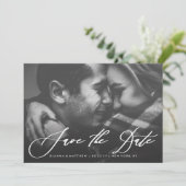 モダンカリグラフィー結婚式Save the Date写真 セーブザデート (スタンド正面)