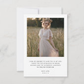 モダンカリグラフィー3枚写真 ブライダルシャワー サンキューカード (裏面)